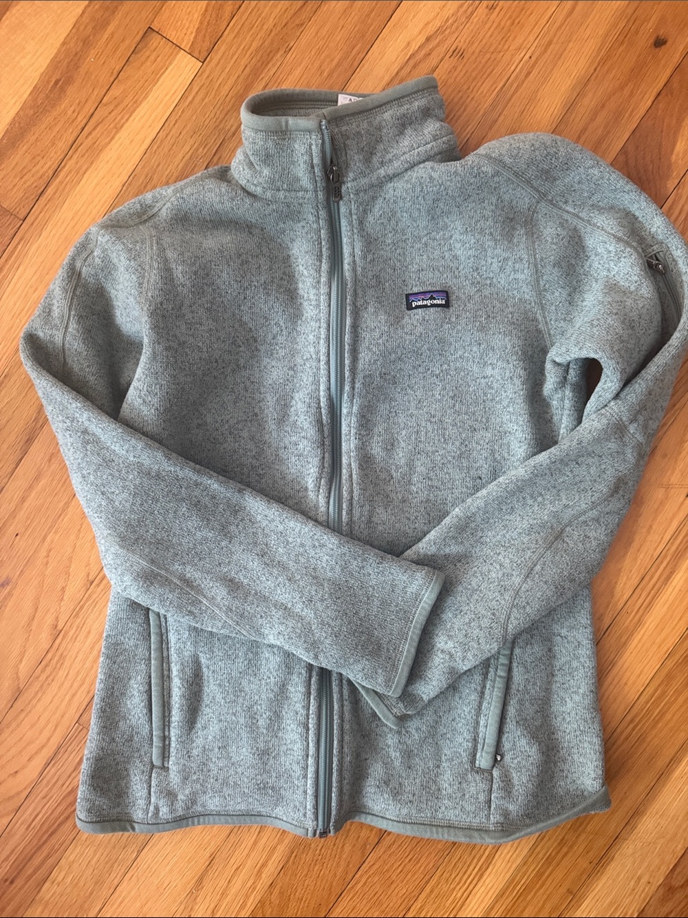 Patagonia Heathered Green Full-Zip Fleece Jacket